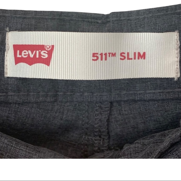 LEVI’S 511 Slim Performance Stretch Hybrid Short Gray Stretch Wicking Swim Sz 12 - Picture 2 of 12